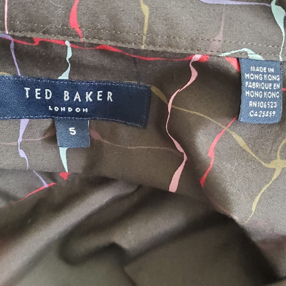 Ted Baker Men’s Button-Down Brown Pattern Shirt - image 8